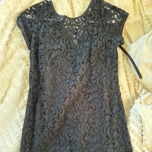 Loft black lace dress